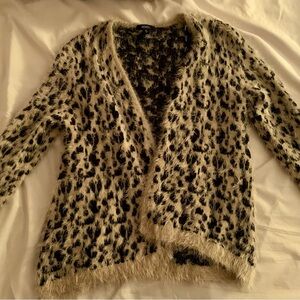 Leopard Print Fuzzy Sweater